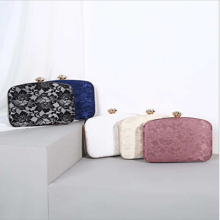 Hollow-Out-white-Women-lace-Clutch-purse-wallet-bag-party-Minaudiere-Evening-Bags-Bridal-clutches-Handbags